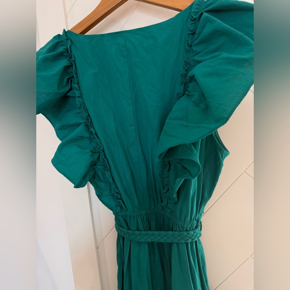 NEW WITH TAGS PINCH Liam sleeveless tiered maxi dress in emerald green Size: L - Picture 12 of 14